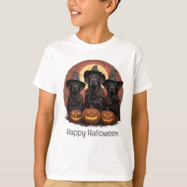 Happy Halloween Labrador Retriever Hunde Hexenhats T-Shirt