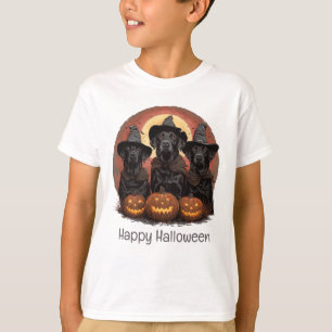 Happy Halloween Labrador Retriever Hunde Hexenhats T-Shirt