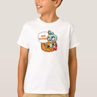 Happy Halloween Lächelender Skeletton T - Shirt