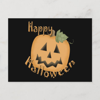 Happy Halloween Lächelnder Jack O'Lantern Postkarte