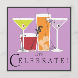 Happy Halloween Lass uns leckere Cocktails feiern Einladung