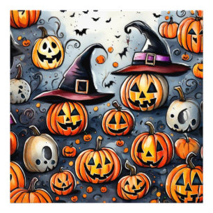 Happy Halloween Leckerei oder Tricks Design Fotodruck