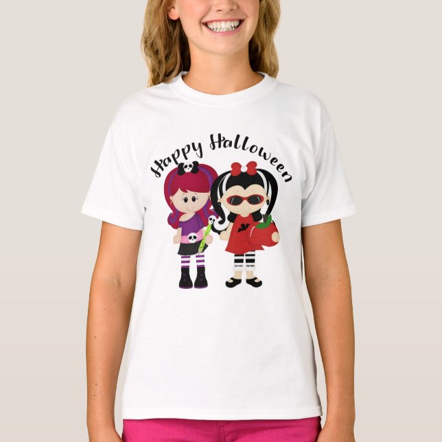 Happy Halloween Little Monster Girls T-Shirt (Vorderseite)