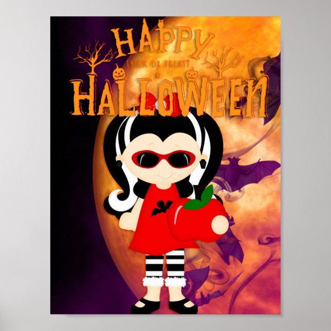 Happy Halloween Little Vampress Poster (Vorne)