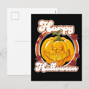 Happy Halloween Logo Feiertagspostkarte