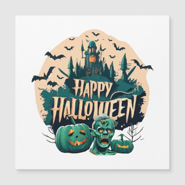 Happy Halloween Magnetkarte (Vorderseite)