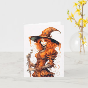 Happy Halloween Majestic Hexenkunst Karte