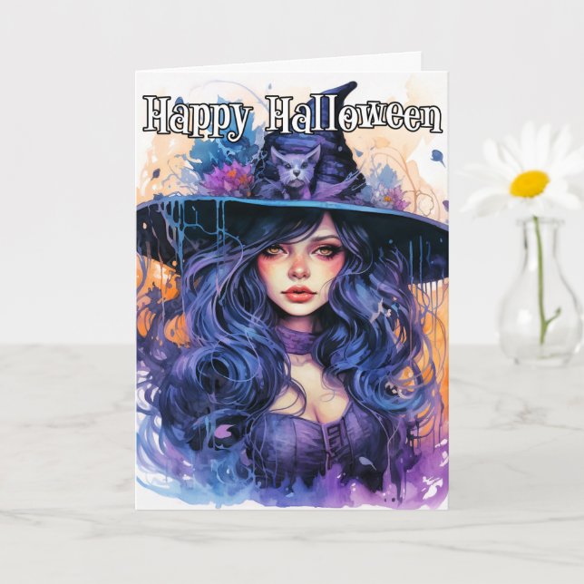 Happy Halloween | Majestic Witz Karte (Kleine Pflanze)