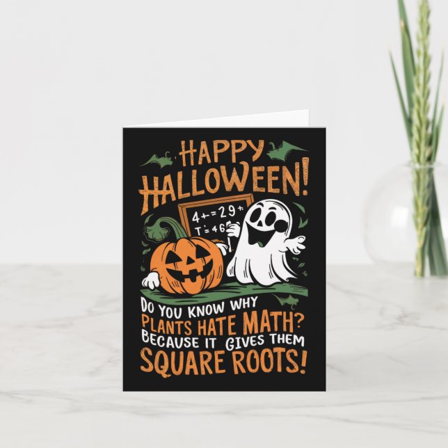 Happy Halloween - Math Teacher Scientist Funny Des Karte (Vorderseite)