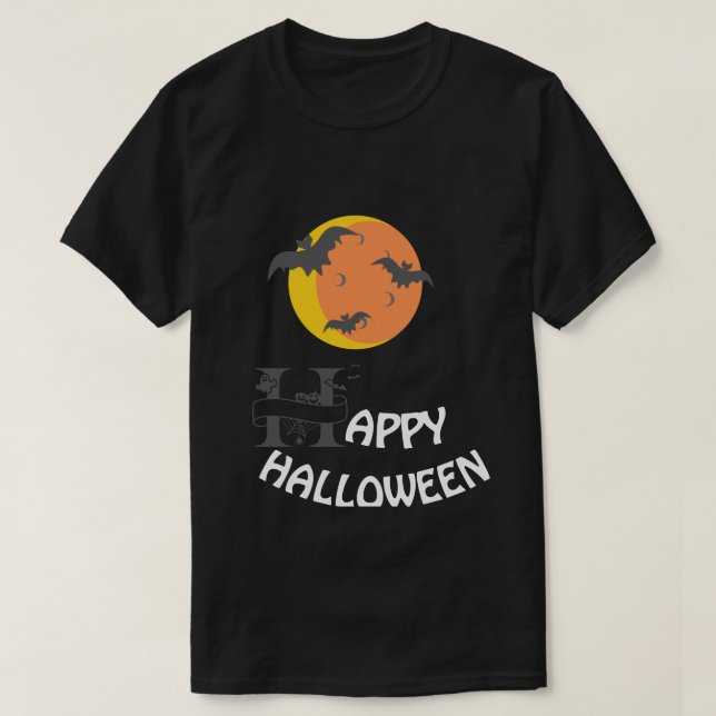 Happy Halloween Men Black T-Shirt (Design vorne)
