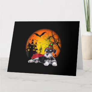 happy halloween miniature schnauzer dogs halloween karte