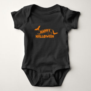 Happy Halloween mit Fledermäusen & Spinnen Baby Strampler