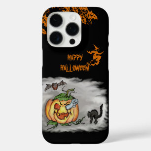 Happy Halloween mit Ghost Cat Bat Pumpkin iPhone 16 Pro Hülle