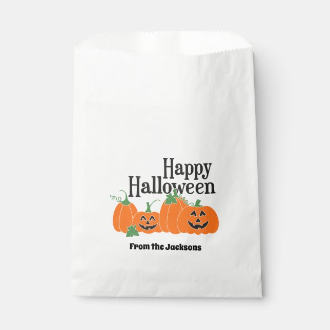Happy Halloween mit Kürbislaternen Goodie Bags Geschenktütchen (Vorderseite)