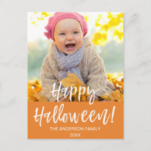 Happy Halloween Modern Halloween Foto Card Postkarte