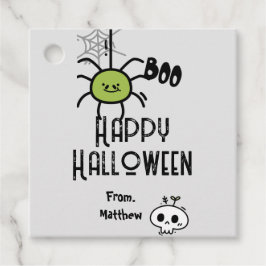 Happy Halloween moderne Geschenksticker Geschenkanhänger