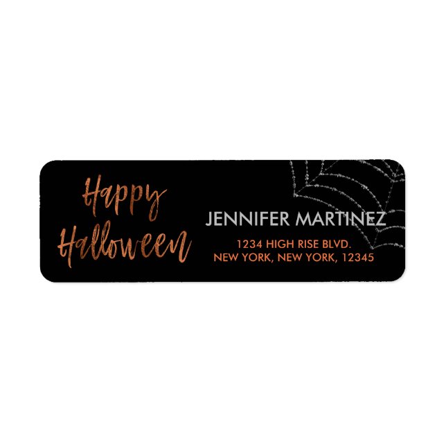 Happy Halloween Moderne Halloween Rücksendeadresse (Vorne)
