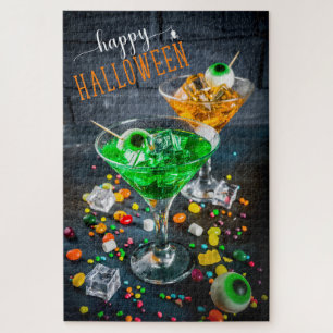 Happy Halloween Modernes Cocktail Party Puzzle