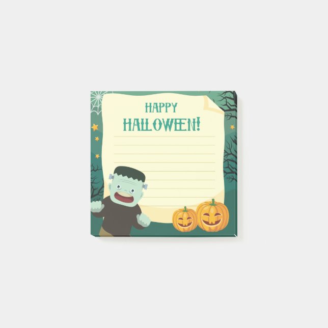 Happy Halloween Monster 3" x 3" Post-it® Notes Post-it Klebezettel (Vorderseite)