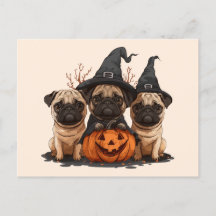 Happy Halloween Mops Kürbislaternen