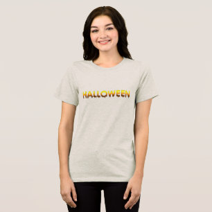 Happy Halloween Motif Tri-Blend Shirt