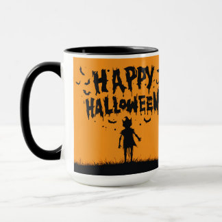 Happy Halloween:Mug with Mysterious Silhouette Tasse