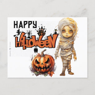 Happy Halloween Mummy Feiertagspostkarte