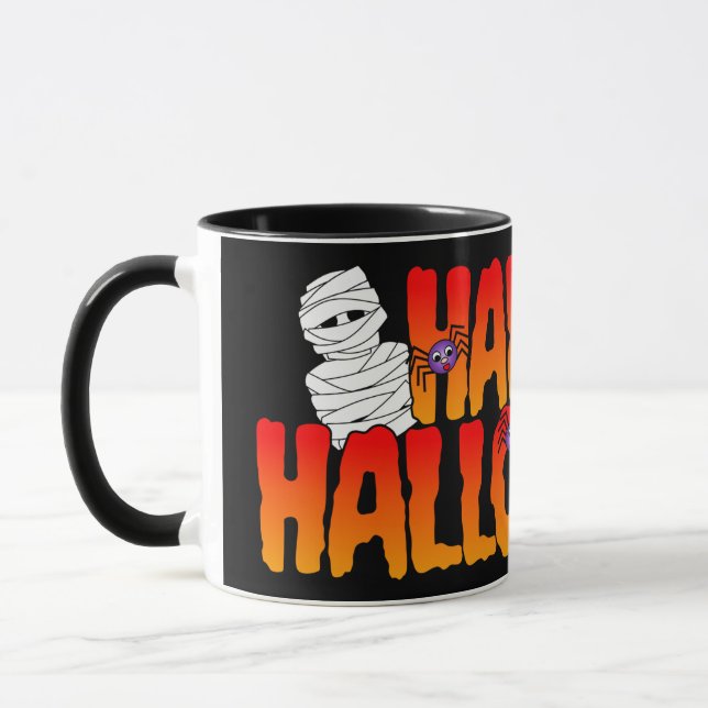 Happy Halloween Mummy Graphic Tasse (Links)