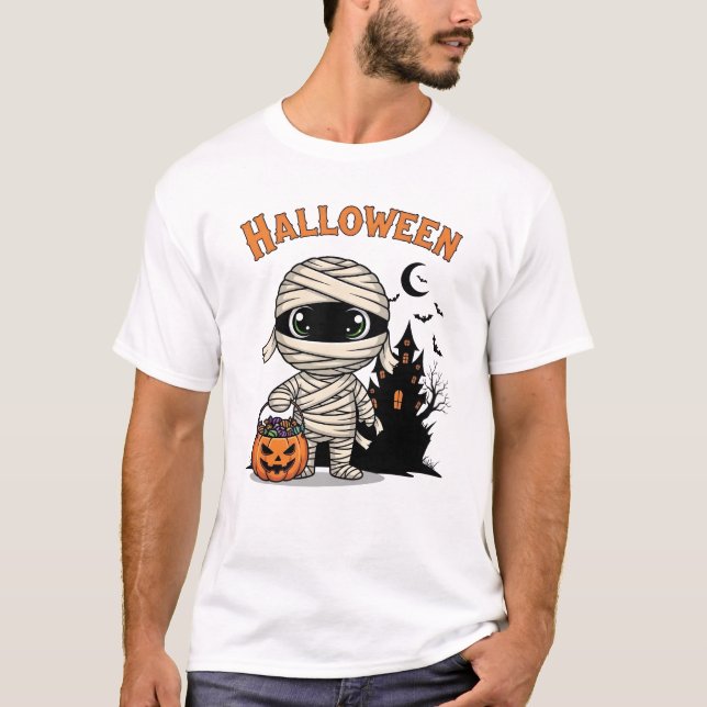 Happy Halloween Mummy T-Shirt (Vorderseite)