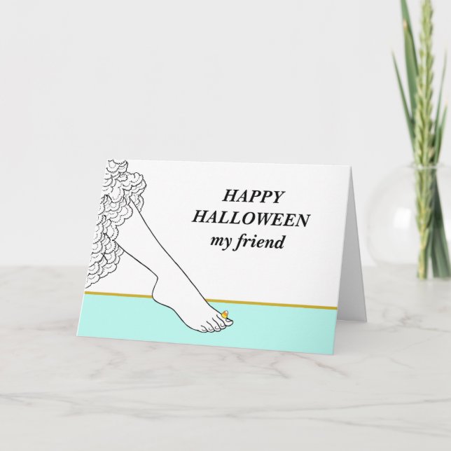 Happy Halloween my Friend from Corn on Foot Karte (Vorderseite)