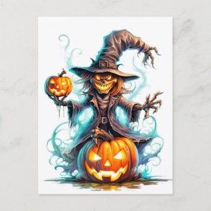 Happy Halloween Nefarious Hexe Postkarte