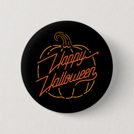 Happy Halloween Neon Button