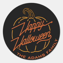 Happy Halloween Neon Personalisiert Stickers