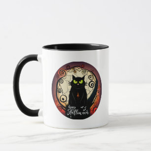 Happy Halloween Niedlich Black Cat Halloween Tasse