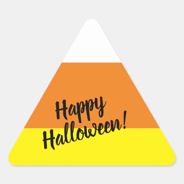 Happy Halloween Niedlich Candy Corn Dreieckiger Aufkleber (Vorderseite)