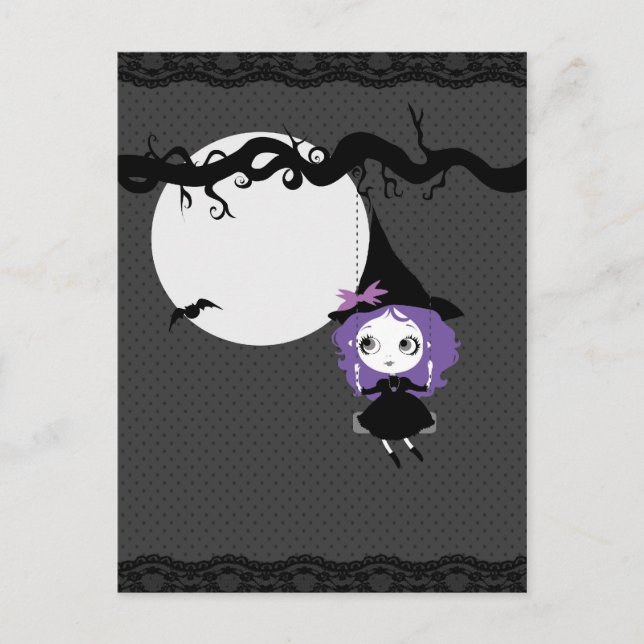 Happy Halloween Niedlich Card Postkarte (Vorderseite)