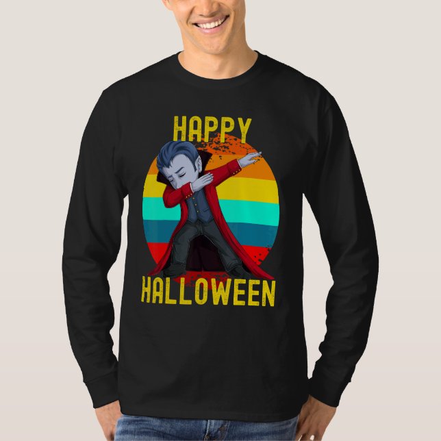 Happy Halloween Niedlich Dabbing Dracula Kids Vamp T-Shirt (Vorderseite)