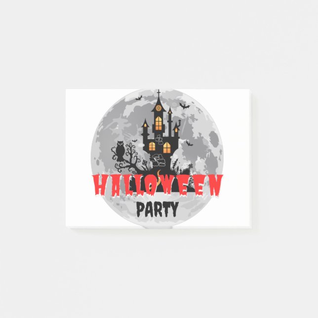 Happy Halloween Niedlich Ghost Boo Pattern Riese Post-it Klebezettel (Vorderseite)