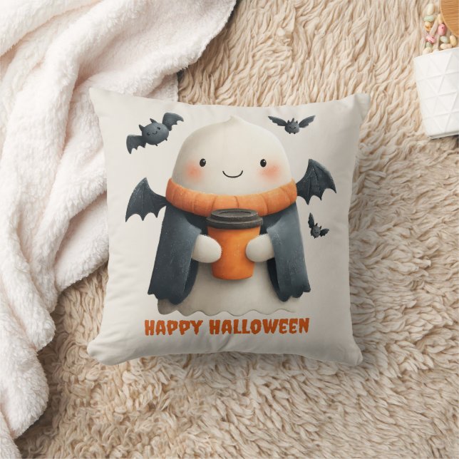 Happy Halloween Niedlich Ghost Design Kissen (Decke)