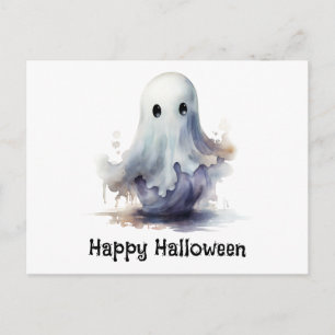 Happy Halloween Niedlich Ghost Halloween Feiertagspostkarte
