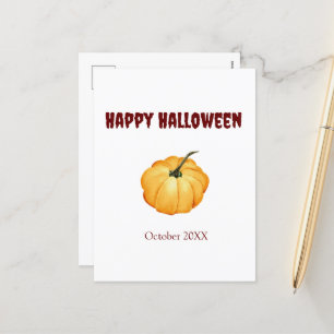 Happy Halloween niedlich-Orangenkürbis Feiertagspostkarte