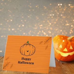 Happy Halloween Niedlich Pumpkin Orange Karte