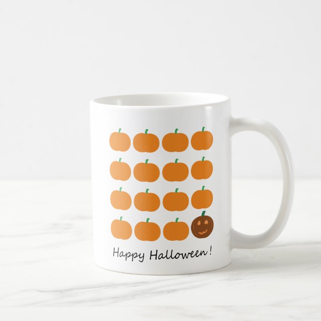 Happy Halloween Niedlich Pumpkin Patch Kaffeetasse (Rechts)