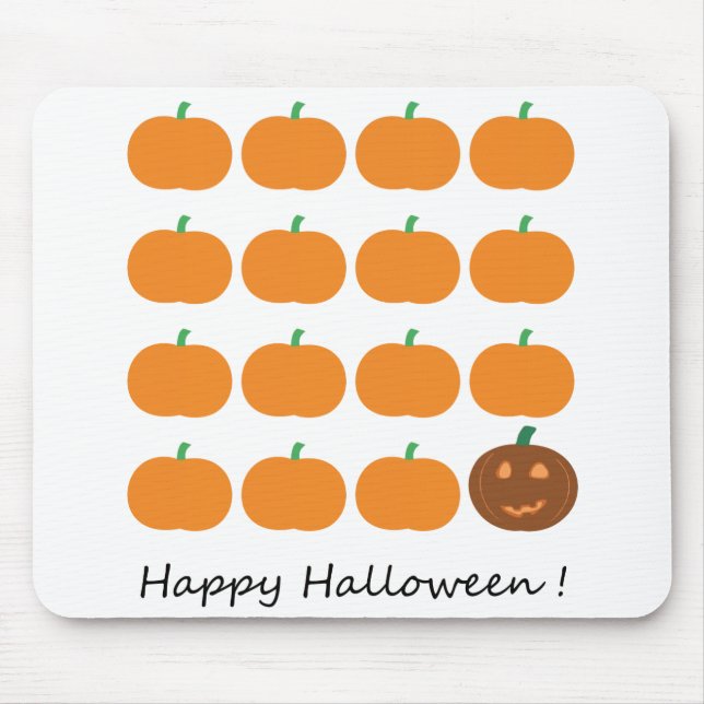 Happy Halloween Niedlich Pumpkin Patch Mousepad (Vorne)
