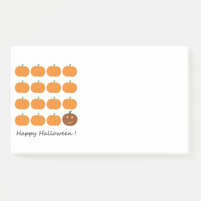 Happy Halloween Niedlich Pumpkin Patch Post-it Klebezettel (Vorderseite)