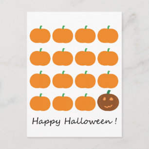 Happy Halloween Niedlich Pumpkin Patch Postkarte