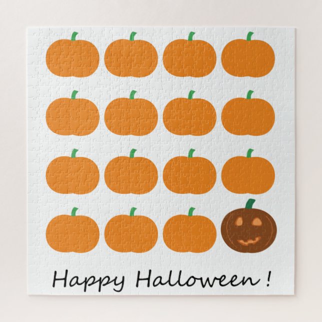 Happy Halloween Niedlich Pumpkin Patch Puzzle (Vertikal)