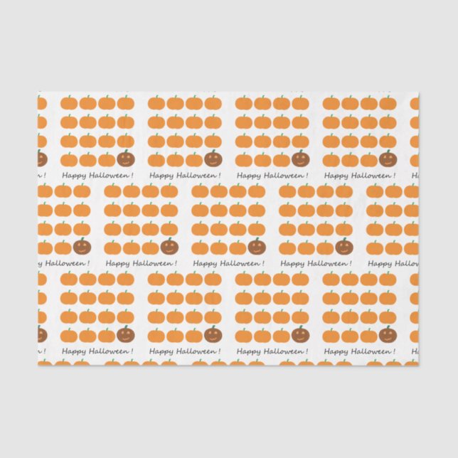 Happy Halloween Niedlich Pumpkin Patch Seidenpapier (Vorderseite)