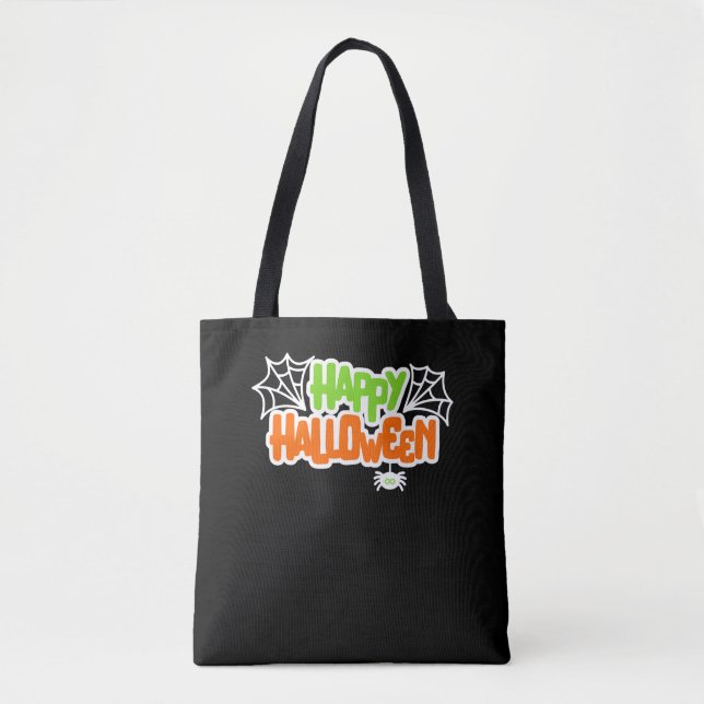 Happy Halloween Niedlich Spider Web (Vorderseite)