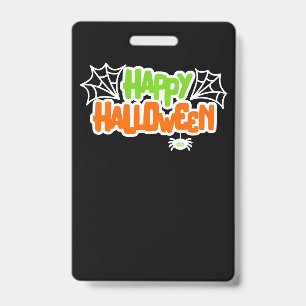 Happy Halloween Niedlich Spider Web Ausweis